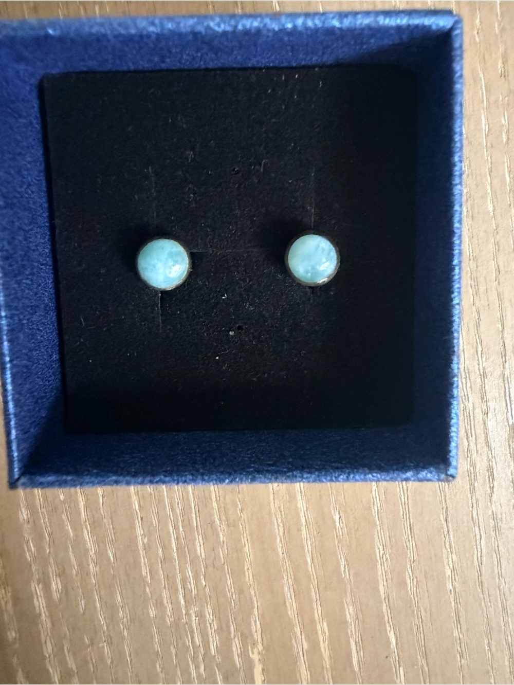 Larimar Stone Stud Earrings - Women's Jewelry